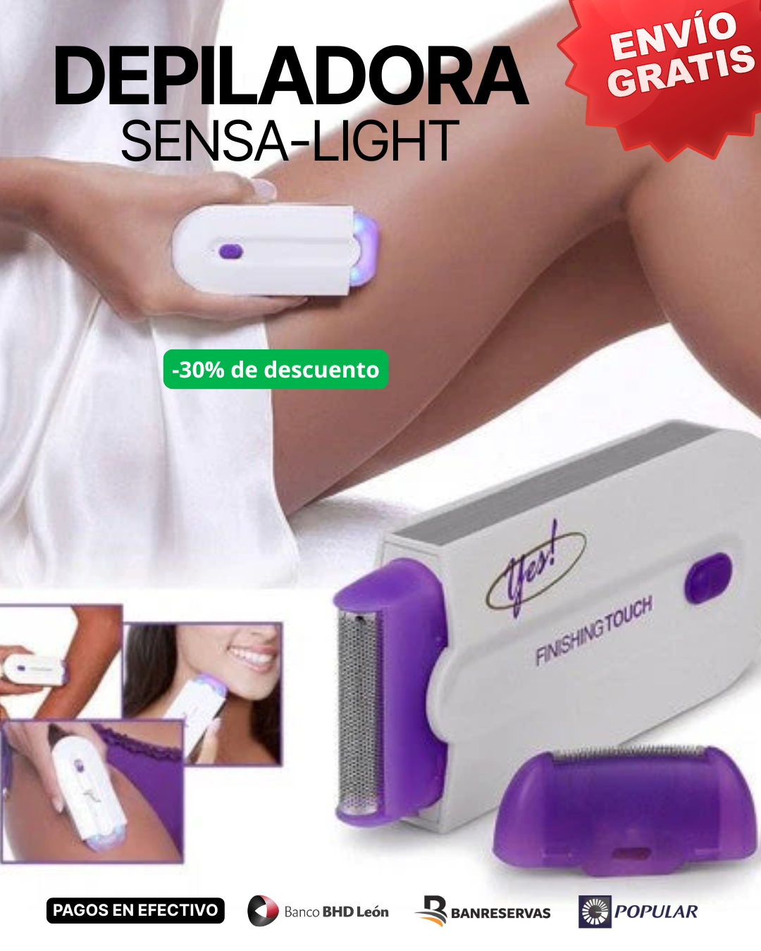 ✨ Tu piel suave en segundos con la tecnología Sensa-Light
