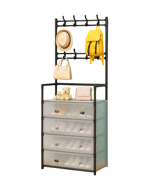 🏡 Zapatera + Perchero 2 en 1: Orden y Estilo en tu Hogar
